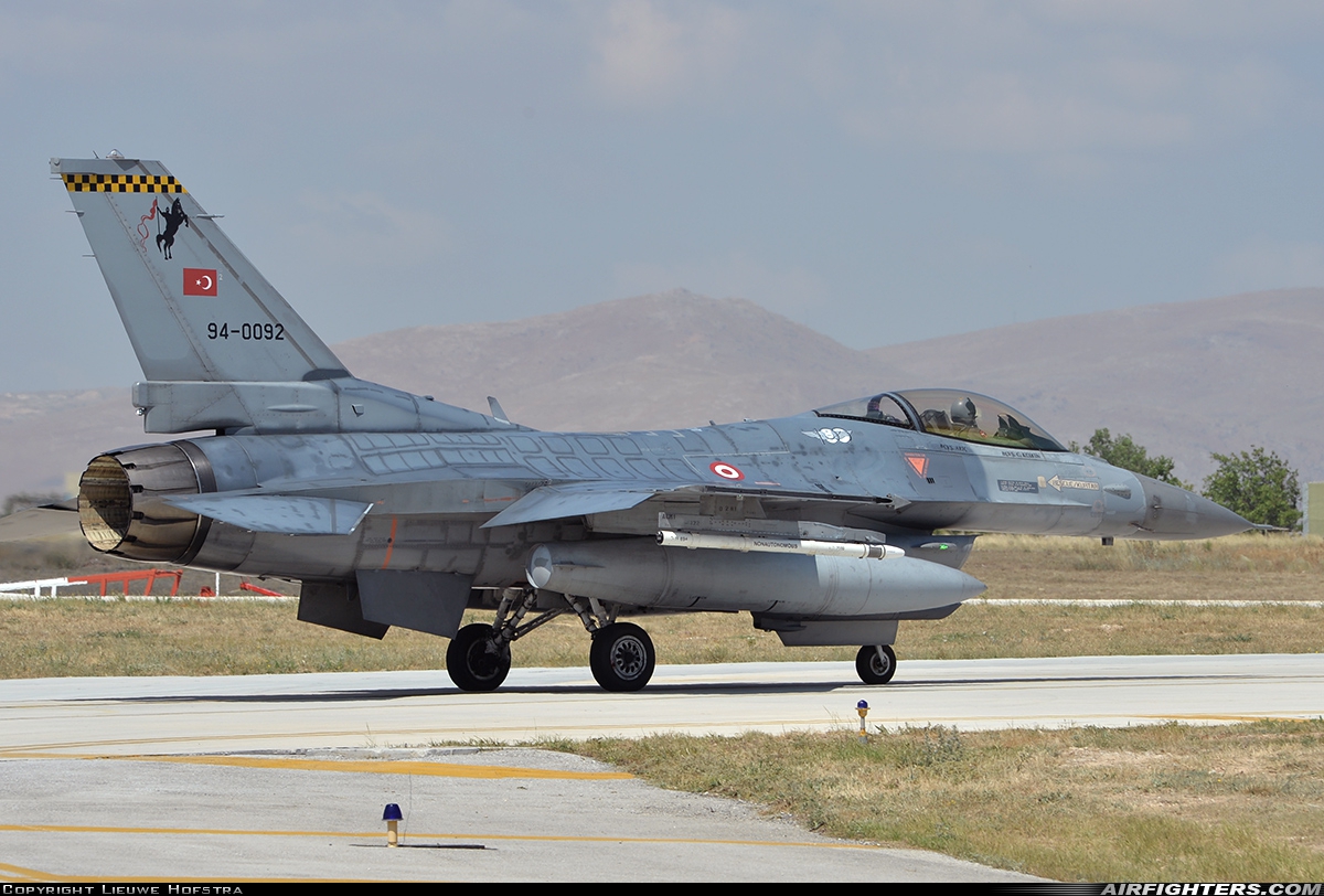 Türkiye - Air Force General Dynamics F-16C Fighting Falcon 94-0092 at Konya (KYA / LTAN), Türkiye