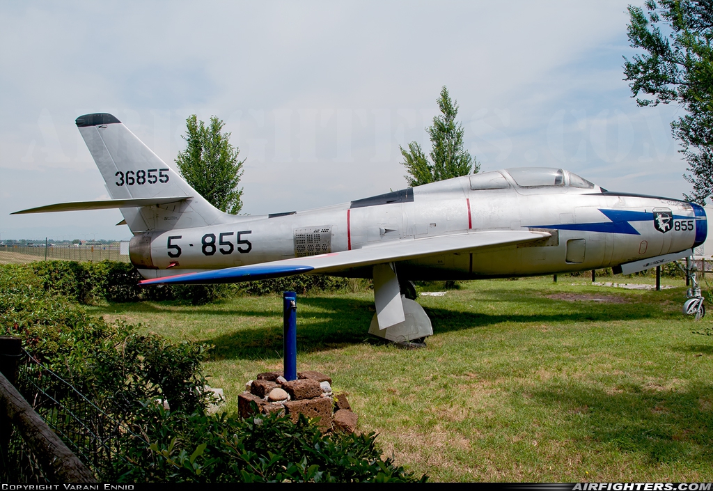 Italy - Air Force Republic F-84F Thunderstreak MM53-6855 at Ghedi (- Tenente Luigi Olivari) (LIPL), Italy