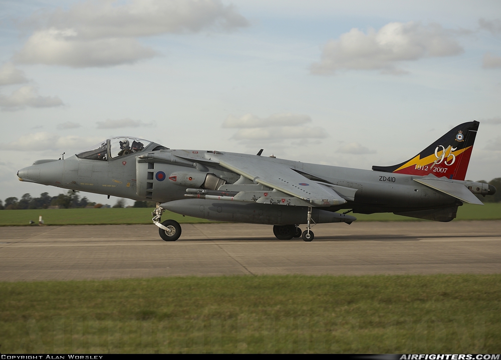 UK - Air Force British Aerospace Harrier GR.9 ZD410 at Cottesmore (Oakham) (OKH / EGXJ), UK