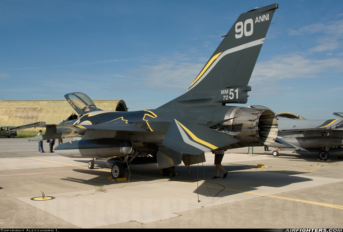 Italy - Air Force General Dynamics F-16A/ADF Fighting Falcon MM7251 at Cervia (- Urbano Mancini) (LIPC), Italy