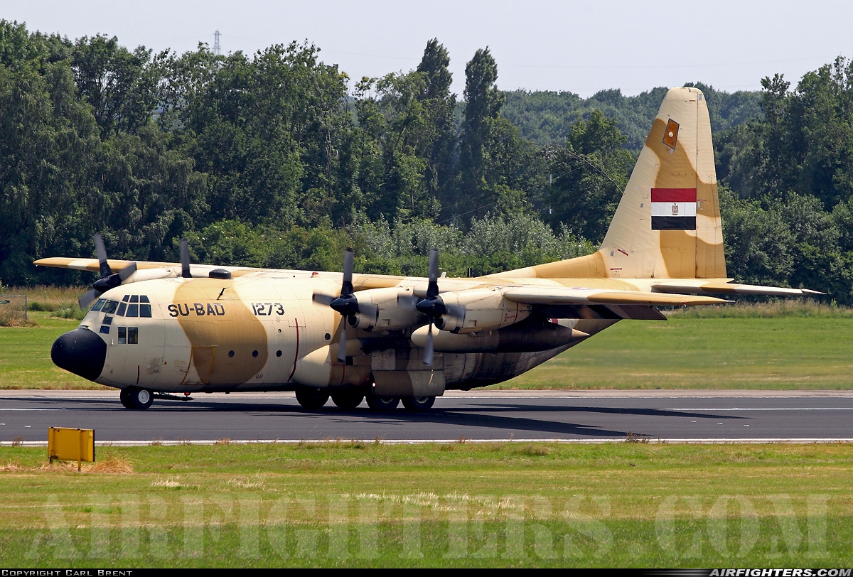 Egypt - Air Force Lockheed C-130H Hercules (L-382) 1273 at Maastricht / Aachen (- Beek / Zuid Limburg) (MST / EHBK), Netherlands