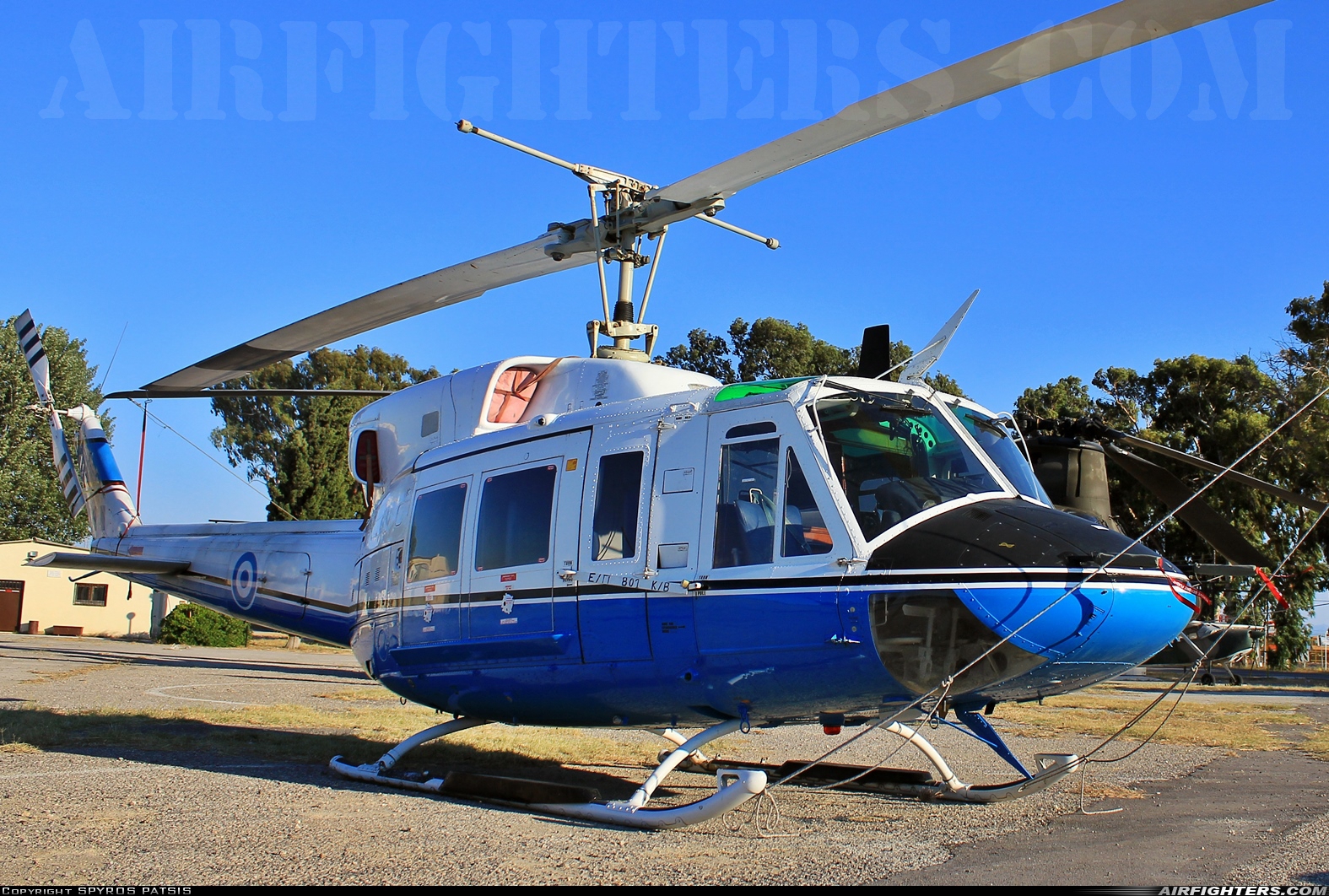 Greece - Army Bell 212 ES801 at Megara AB - Pahi (LGMG), Greece
