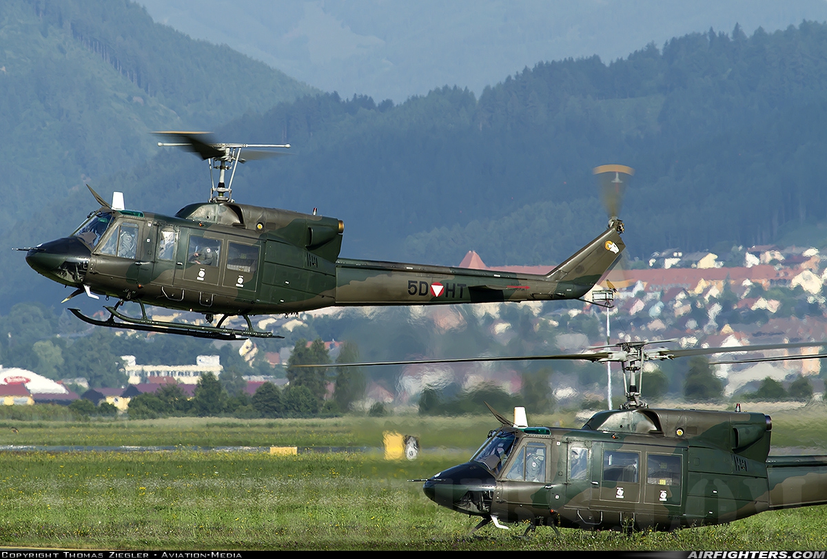 Austria - Air Force Agusta-Bell AB-212 5D-HT at Zeltweg (LOXZ), Austria