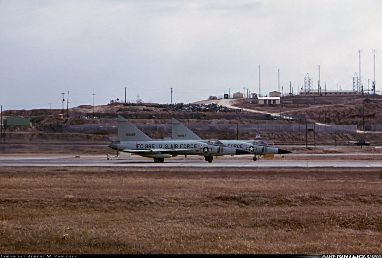 USA - Air Force Convair F-102A Delta Dagger (8-10) 55-3385 at Osan (K-55) (OSN / RKSO), South Korea