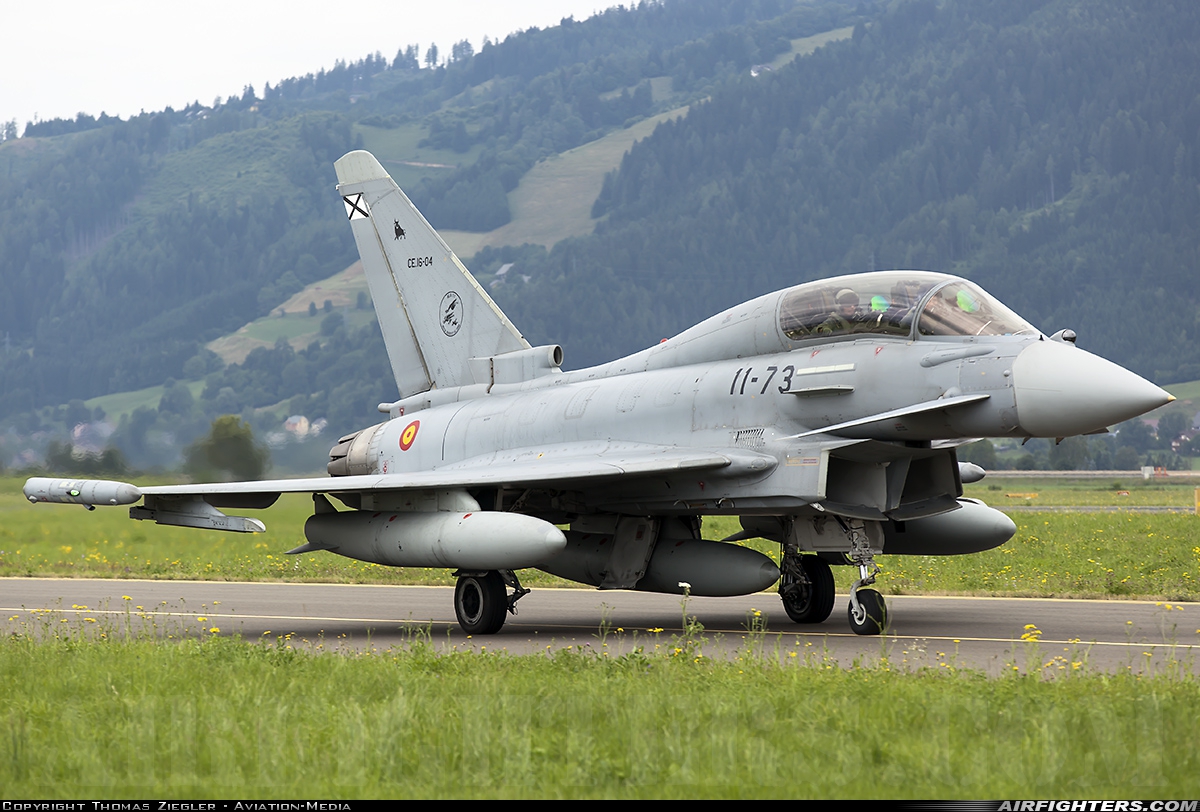 Spain - Air Force Eurofighter CE-16 Typhoon (EF-2000T) CE.16-04 at Zeltweg (LOXZ), Austria