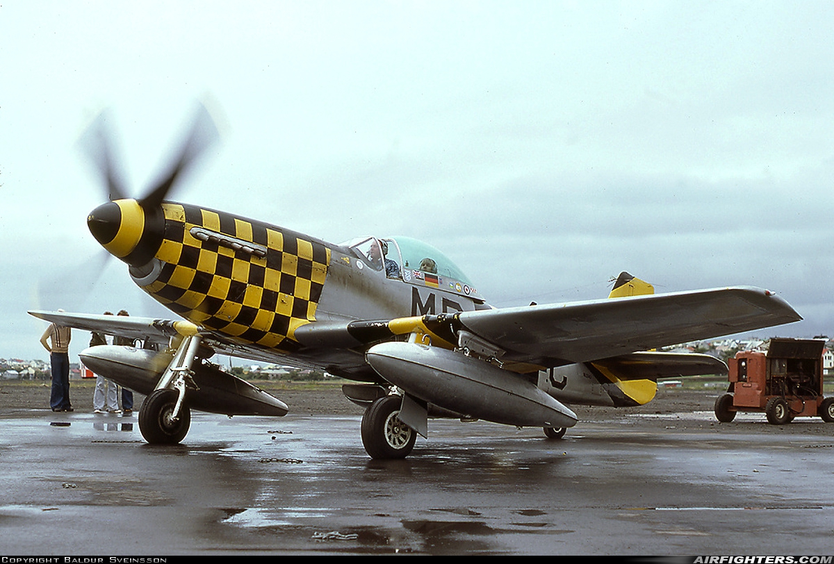 Private North American P-51D Mustang NL4757 at Reykjavik (RKV / BIRK), Iceland