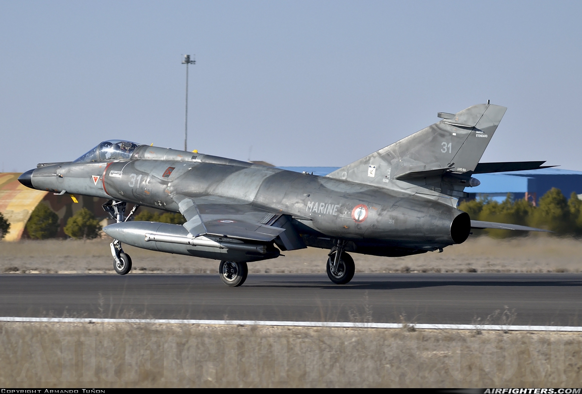France - Navy Dassault Super Etendard 31 at Albacete (- Los Llanos) (LEAB), Spain