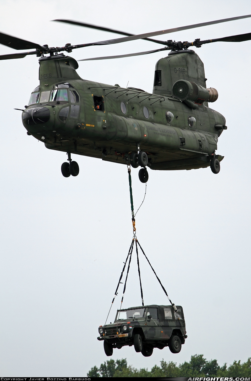 Netherlands - Air Force Boeing Vertol CH-47D Chinook D-666 at Uden - Volkel (UDE / EHVK), Netherlands