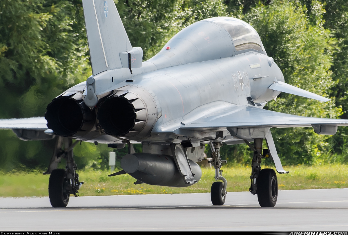 Germany - Air Force Eurofighter EF-2000 Typhoon T 30+03 at Rostock - Laage (RLG / ETNL), Germany