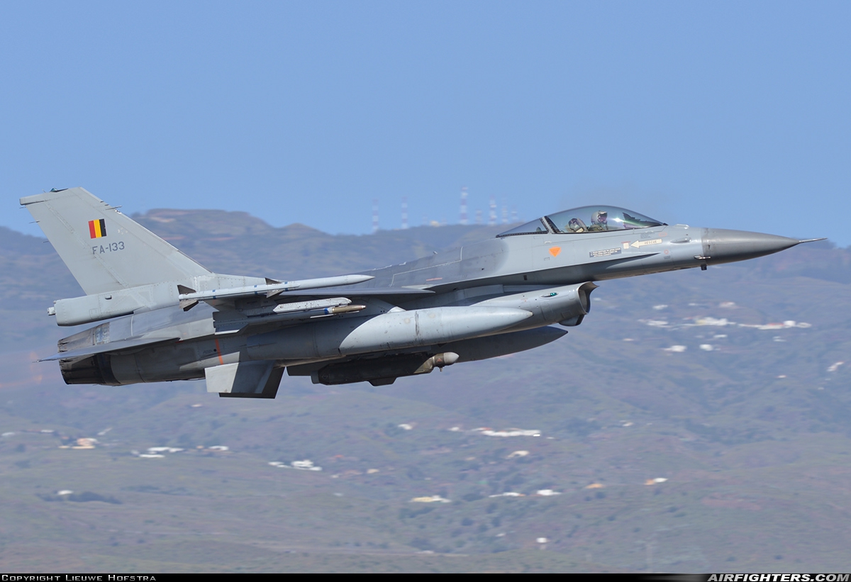 Belgium - Air Force General Dynamics F-16AM Fighting Falcon FA-133 at Gran Canaria (- Las Palmas / Gando) (LPA / GCLP), Spain