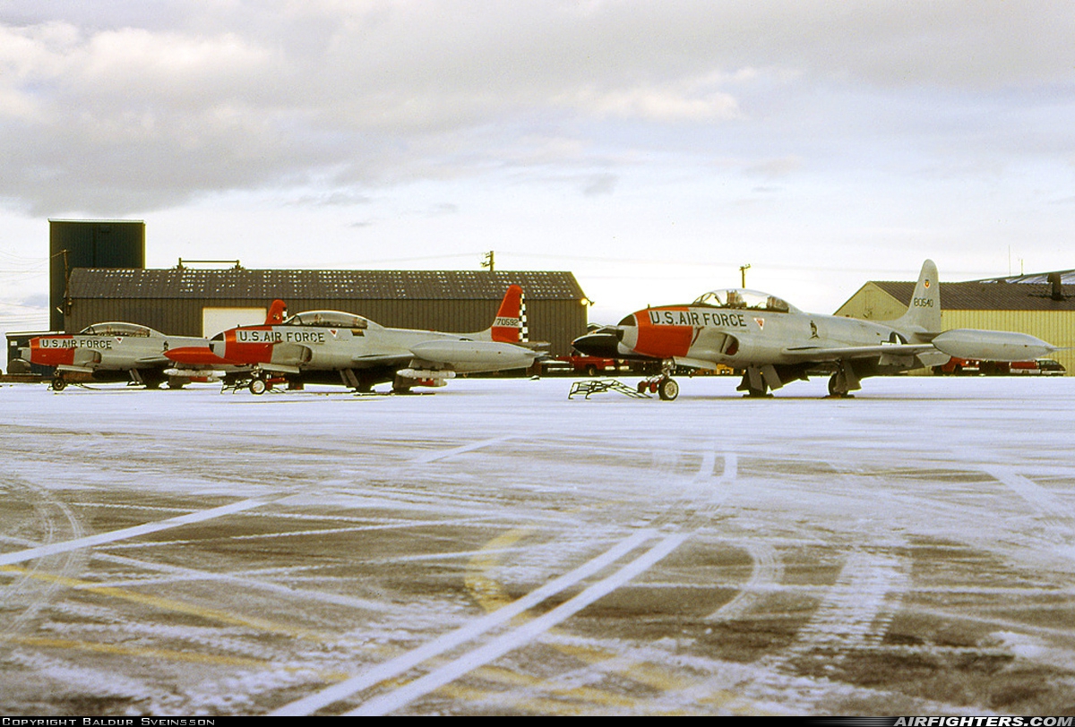 USA - Air Force Lockheed T-33A Shooting Star 58-0540 at Keflavik (KEF / BIKF), Iceland