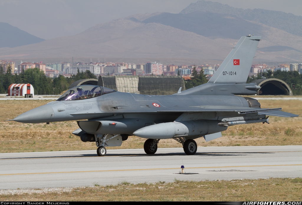 Türkiye - Air Force General Dynamics F-16C Fighting Falcon 07-1014 at Konya (KYA / LTAN), Türkiye
