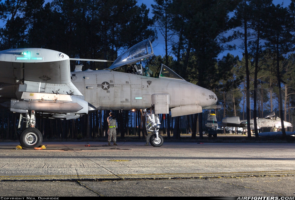 USA - Air Force Fairchild A-10C Thunderbolt II 81-0981 at Monte Real (BA5) (LPMR), Portugal