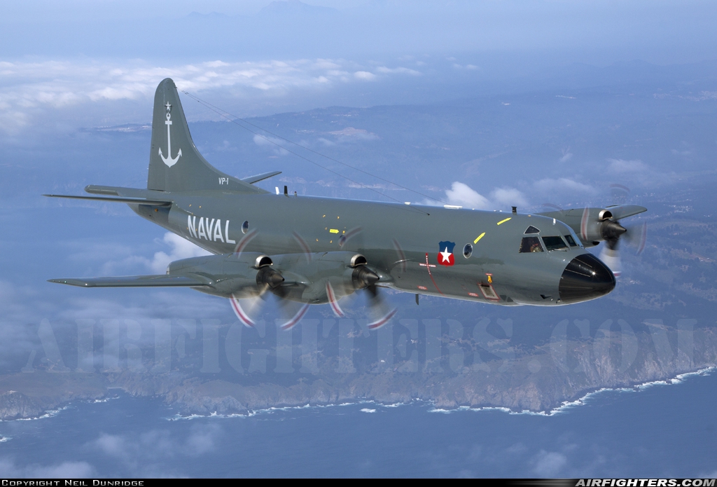Chile - Navy Lockheed UP-3A Orion 408 at In Flight, Chile