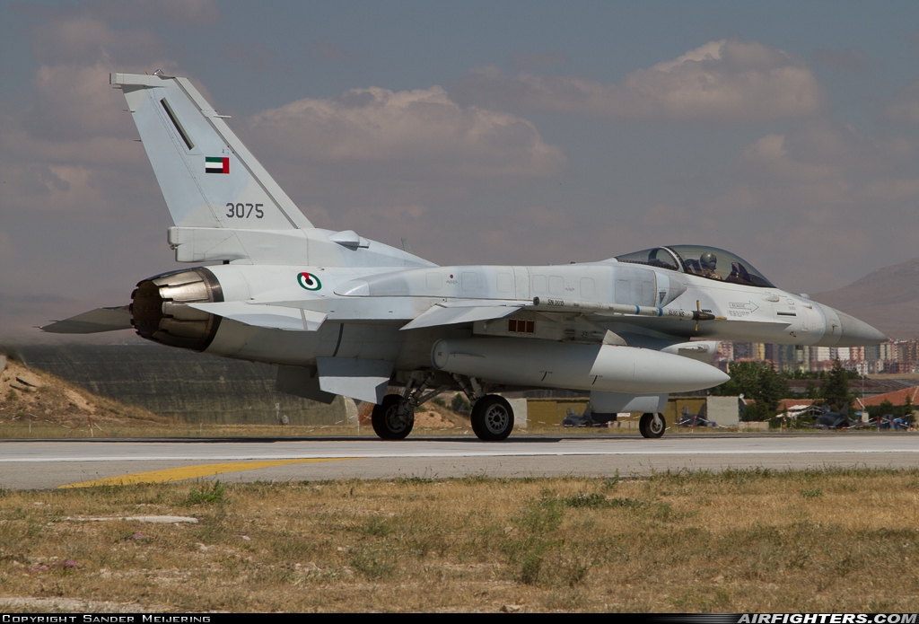 United Arab Emirates - Air Force Lockheed Martin F-16E Fighting Falcon 3075 at Konya (KYA / LTAN), Türkiye