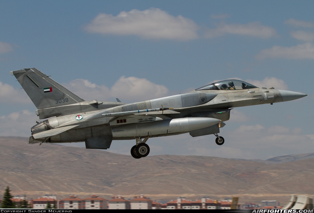 United Arab Emirates - Air Force Lockheed Martin F-16E Fighting Falcon 3038 at Konya (KYA / LTAN), Türkiye
