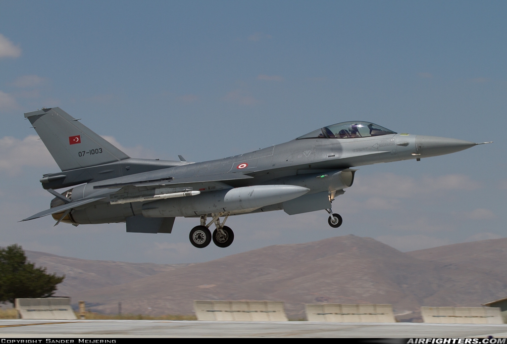 Türkiye - Air Force General Dynamics F-16C Fighting Falcon 07-1003 at Konya (KYA / LTAN), Türkiye