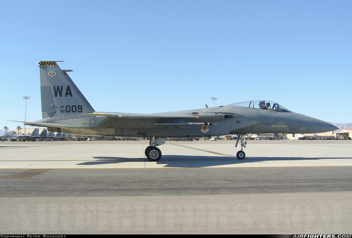 USA - Air Force McDonnell Douglas F-15C Eagle 82-0009 at Las Vegas - Nellis AFB (LSV / KLSV), USA