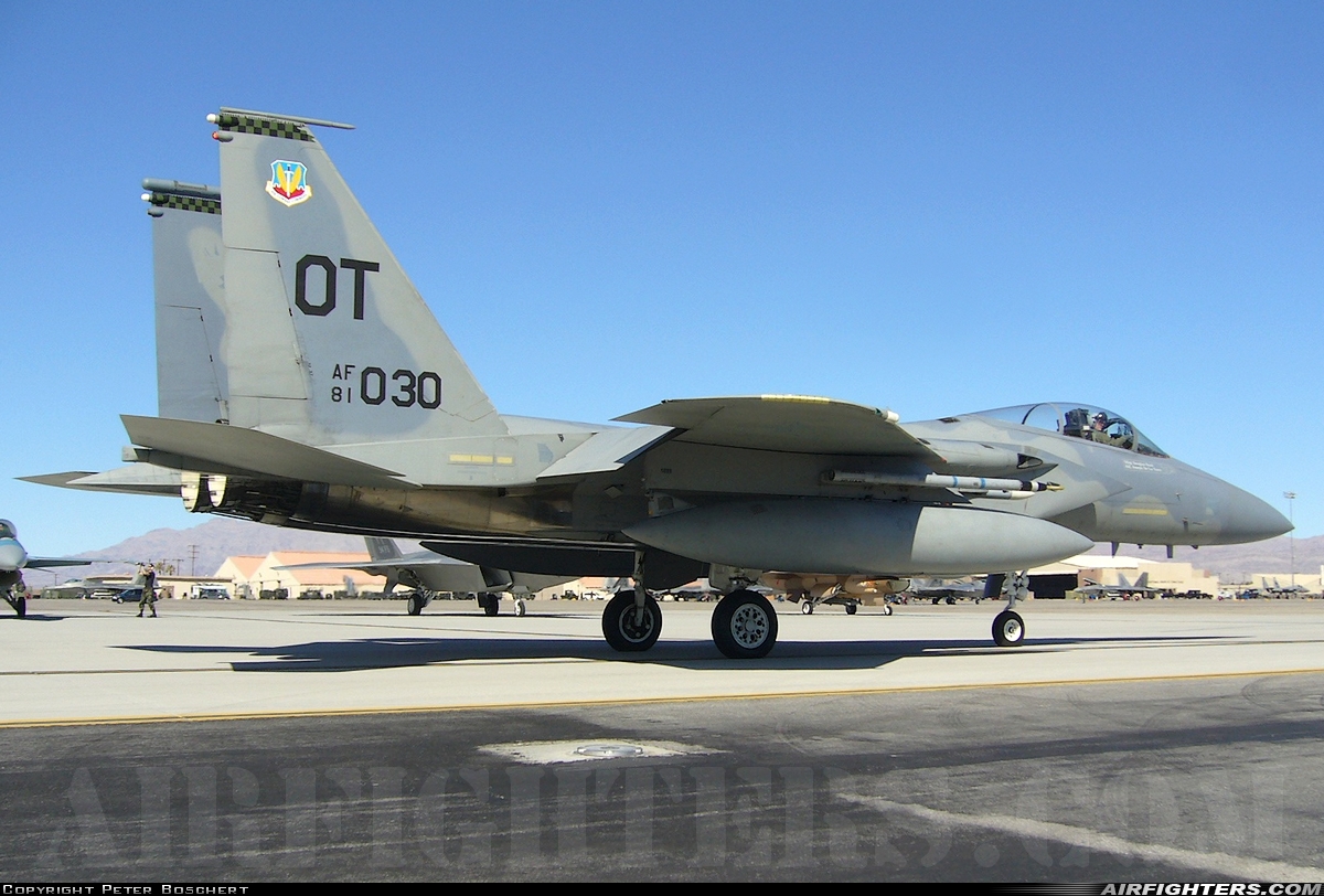 USA - Air Force McDonnell Douglas F-15C Eagle 81-0030 at Las Vegas - Nellis AFB (LSV / KLSV), USA