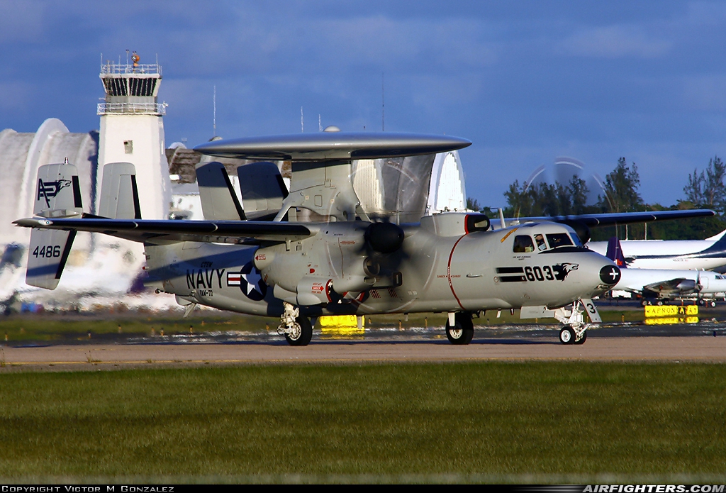 USA - Navy Grumman E-2C Hawkeye 164486 at Aguadilla - Raphael Hernandez (Borinquen Field / Ramey AFB) (BQN / TJBQ), Puerto Rico