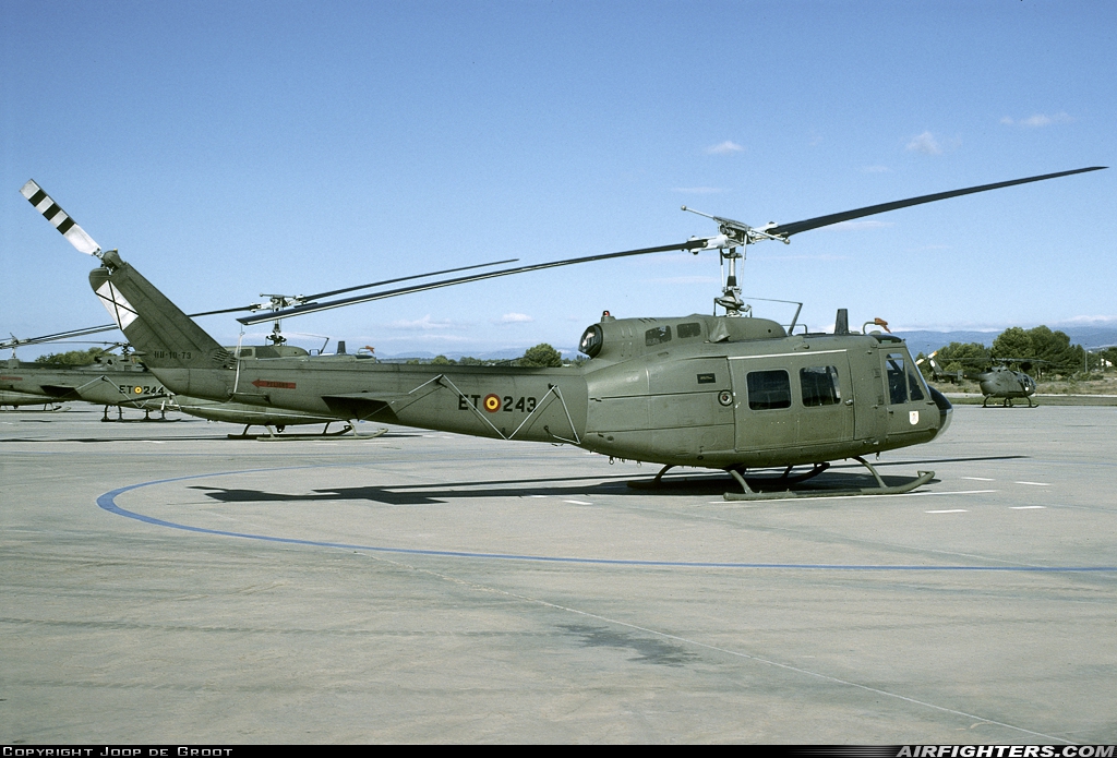 Spain - Army Bell UH-1H Iroquois (205) HU.10-73 at Bétera (LEBT), Spain