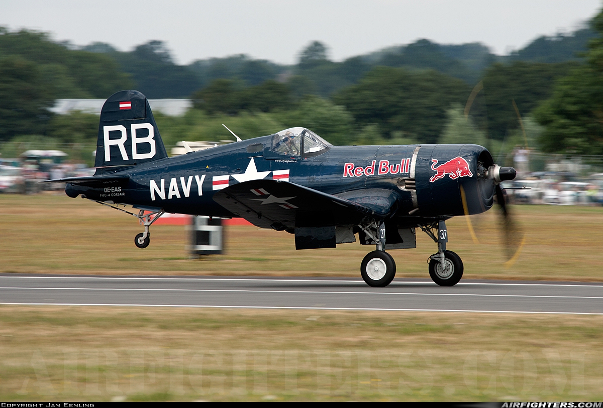 Private - Red Bull Vought F4U-4 Corsair OE-EAS at Fairford (FFD / EGVA), UK