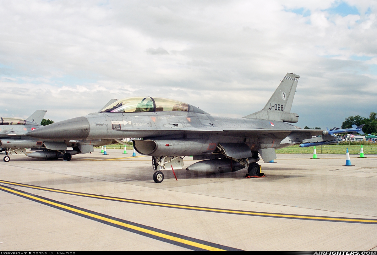 Netherlands - Air Force General Dynamics F-16BM Fighting Falcon J-068 at Fairford (FFD / EGVA), UK
