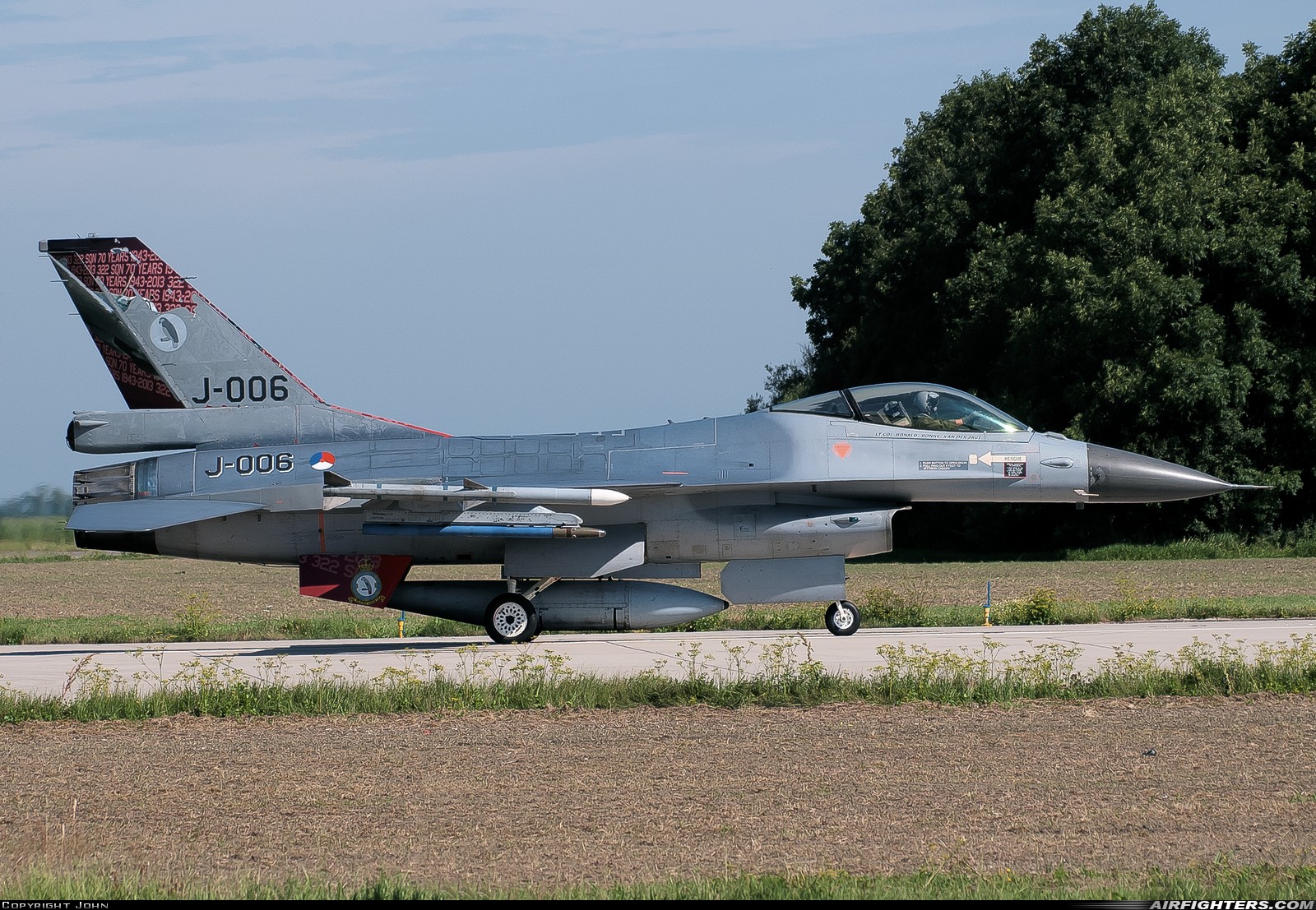 Netherlands - Air Force General Dynamics F-16AM Fighting Falcon J-006 at Leeuwarden (LWR / EHLW), Netherlands