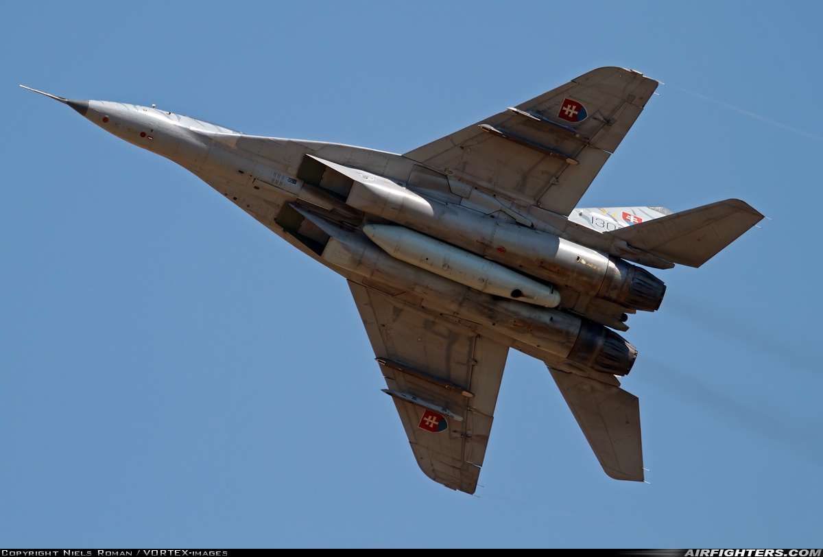 Slovakia - Air Force Mikoyan-Gurevich MiG-29UB (9.51) 1303 at Kecskemet (LHKE), Hungary