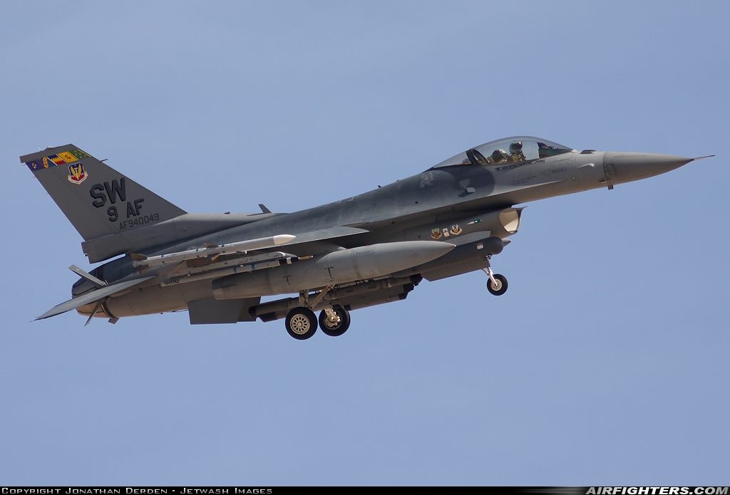 USA - Air Force General Dynamics F-16C Fighting Falcon 94-0049 at Las Vegas - Nellis AFB (LSV / KLSV), USA