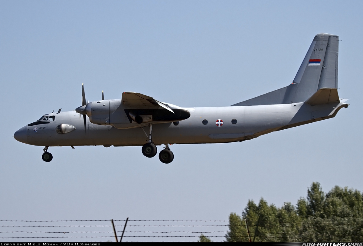 Serbia and Montenegro - Air Force Antonov An-26 71386 at Kecskemet (LHKE), Hungary