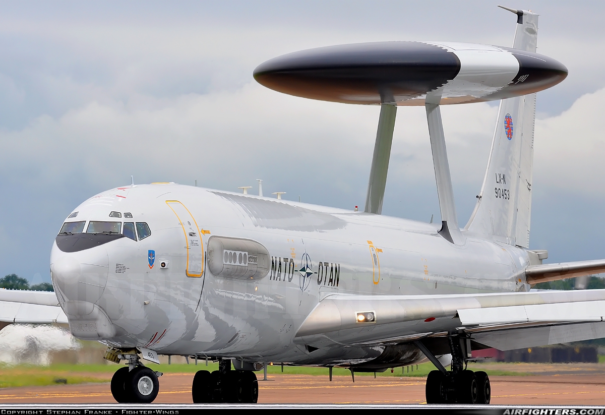 Luxembourg - NATO Boeing E-3A Sentry (707-300) LX-N90453 at Fairford (FFD / EGVA), UK