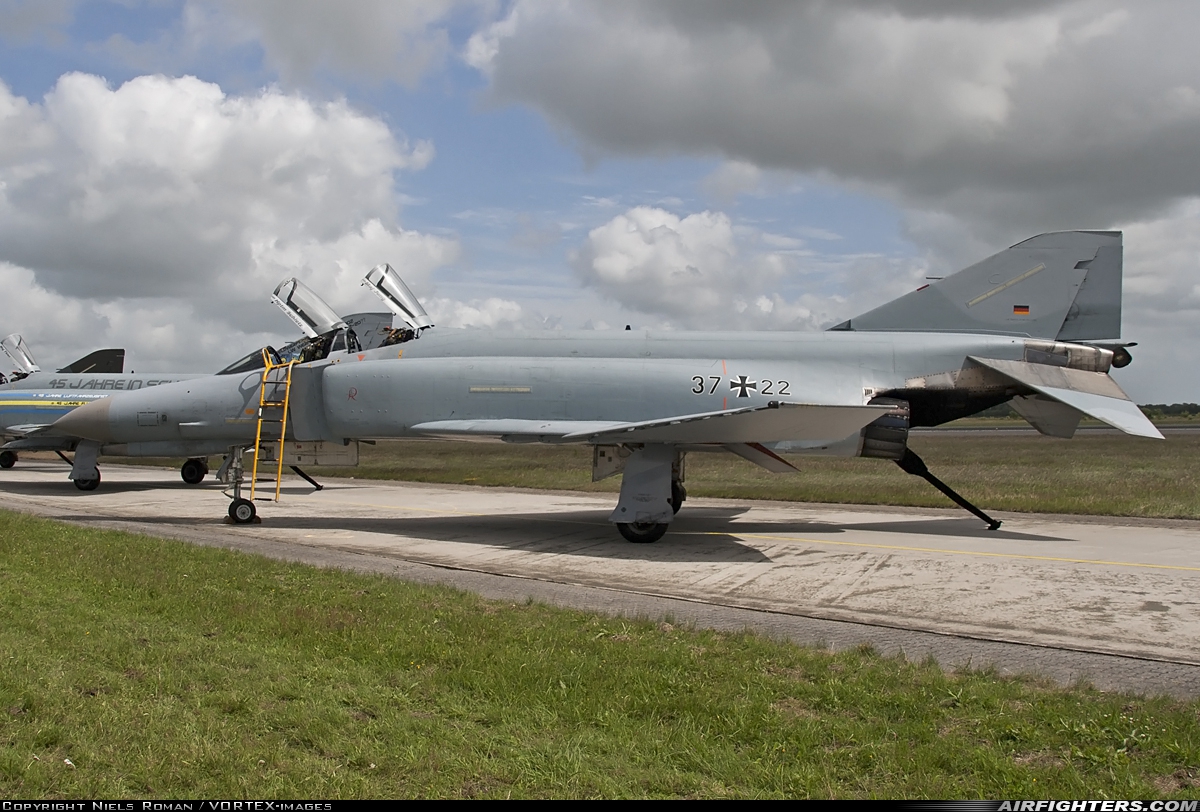 Germany - Air Force McDonnell Douglas F-4F Phantom II 37+22 at Wittmundhafen (Wittmund) (ETNT), Germany