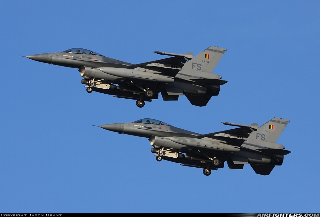 Belgium - Air Force General Dynamics F-16AM Fighting Falcon FA-91 at Kinloss (FSS / EGQK), UK