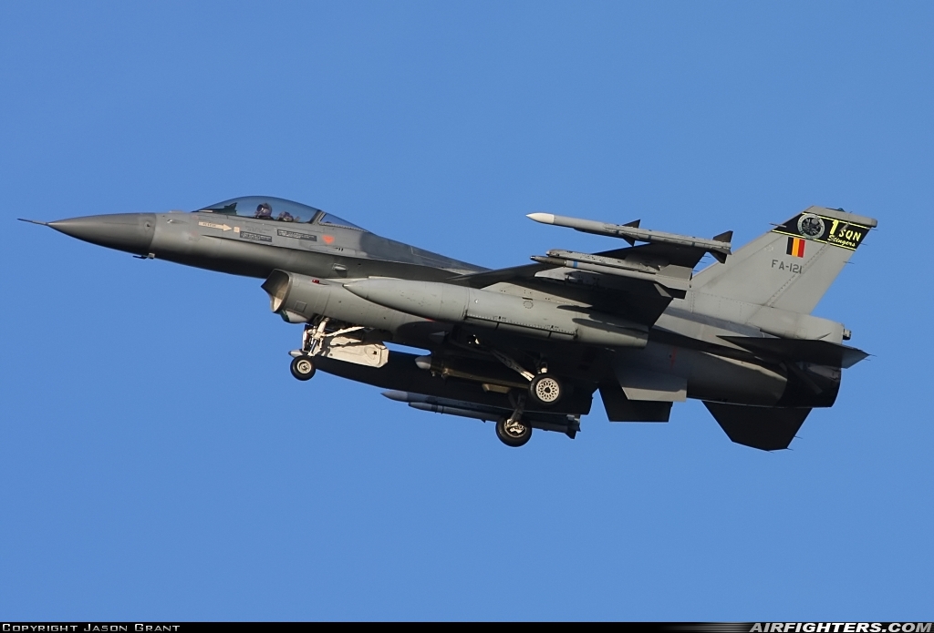 Belgium - Air Force General Dynamics F-16AM Fighting Falcon FA-121 at Kinloss (FSS / EGQK), UK