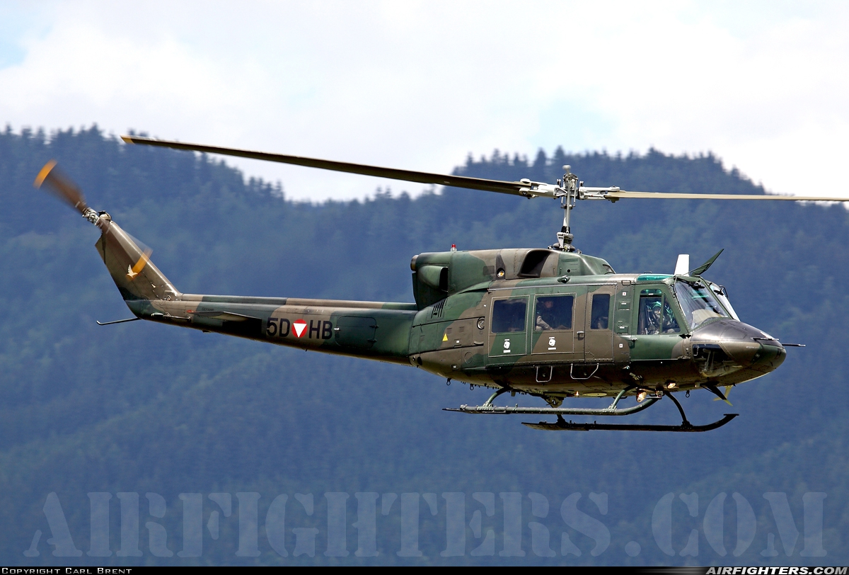 Austria - Air Force Agusta-Bell AB-212 5D-HB at Zeltweg (LOXZ), Austria