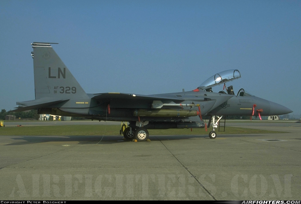 USA - Air Force McDonnell Douglas F-15E Strike Eagle 91-0329 at Lakenheath (LKZ / EGUL), UK