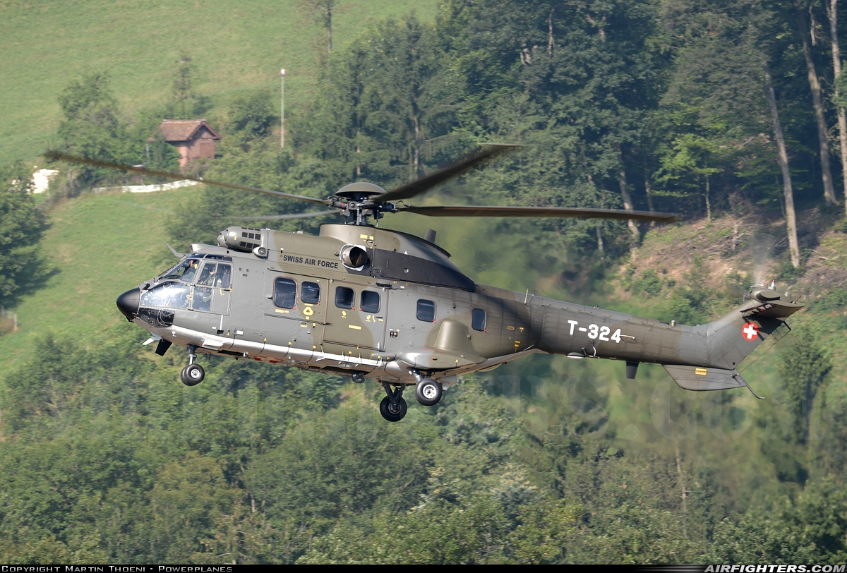 Switzerland - Air Force Aerospatiale AS-332M1 Super Puma T-324 at Off-Airport - Birmestorf, Switzerland