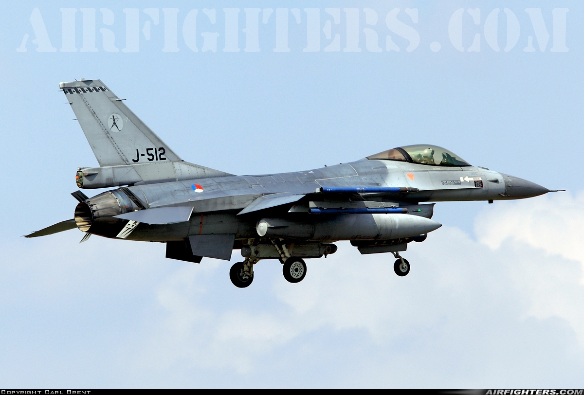 Netherlands - Air Force General Dynamics F-16AM Fighting Falcon J-512 at Uden - Volkel (UDE / EHVK), Netherlands