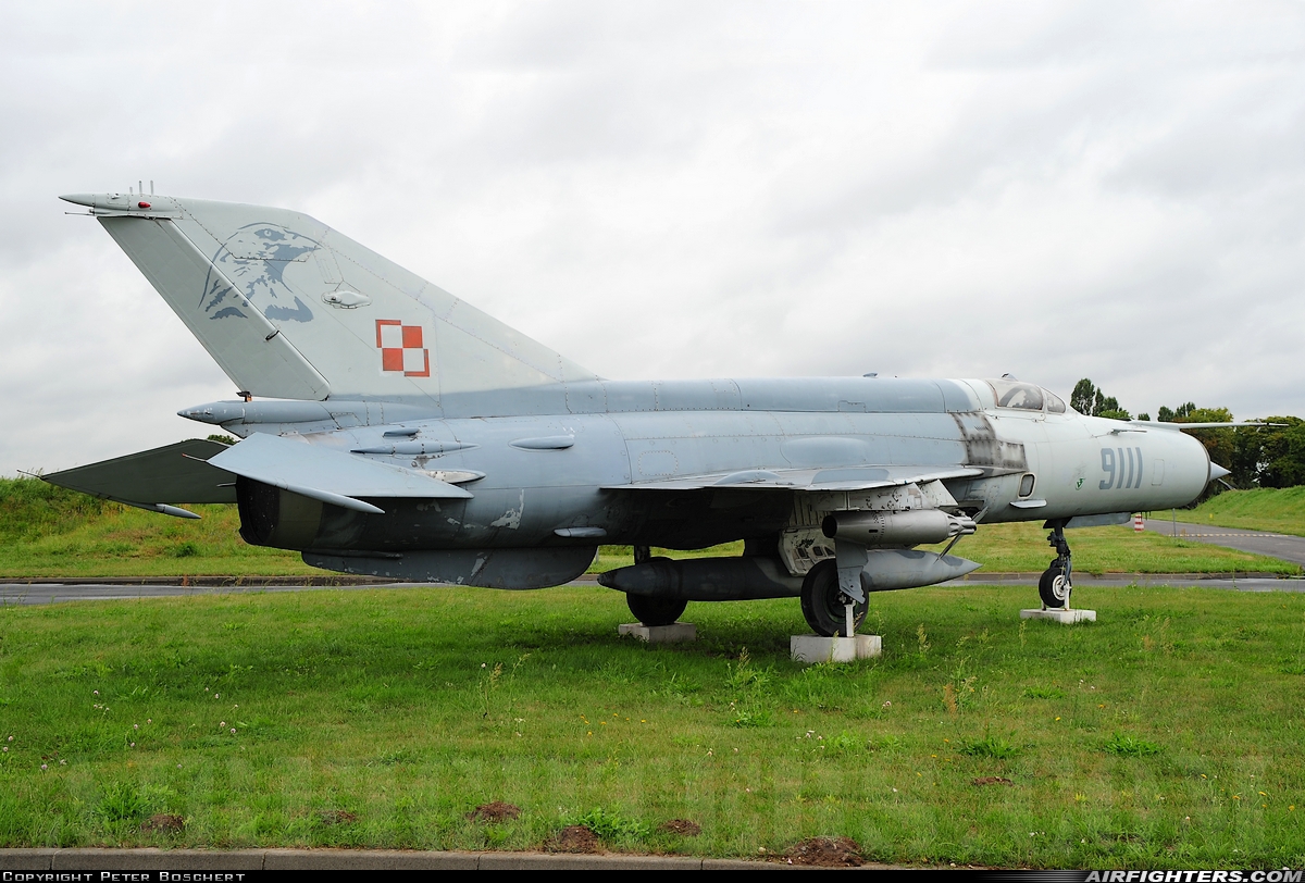 Poland - Air Force Mikoyan-Gurevich MiG-21MF 9111 at Poznan / Krzesiny (EPKS), Poland