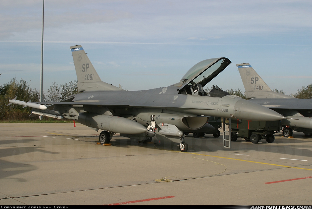 USA - Air Force General Dynamics F-16C Fighting Falcon 96-0081 at Florennes (EBFS), Belgium