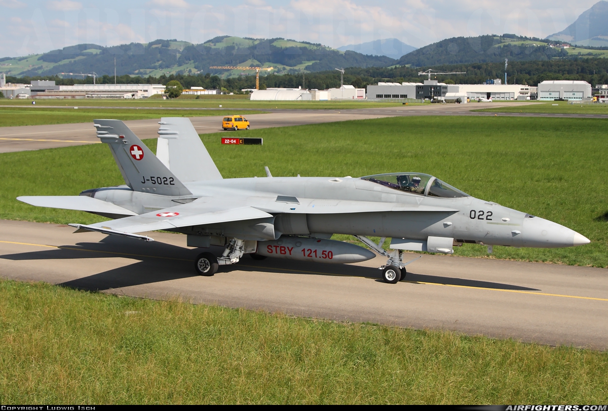 Switzerland - Air Force McDonnell Douglas F/A-18C Hornet J-5022 at Emmen (EML / LSME), Switzerland