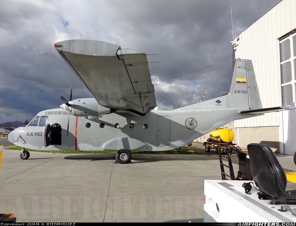 Colombia - Army CASA C-212-100 Aviocar EJC-1122 at Santa Fe de Bogota (El Dorado) (BOG / SKBO), Colombia