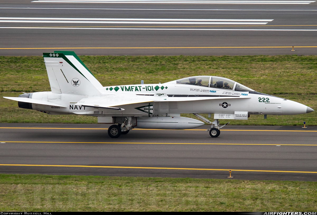 USA - Navy McDonnell Douglas F/A-18B Hornet 162885 at Portland - Int. (PDX / KPDX), USA