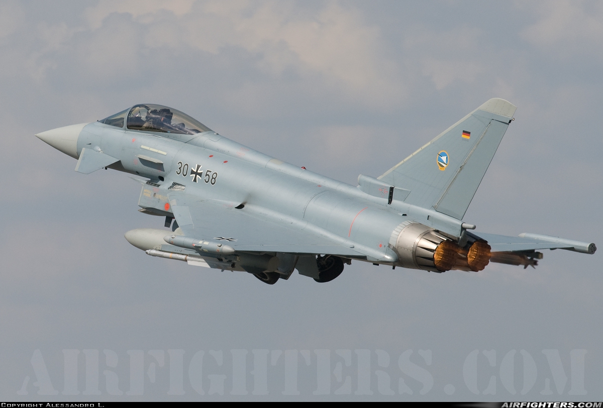 Germany - Air Force Eurofighter EF-2000 Typhoon S 30+58 at Neuburg - Zell (ETSN), Germany