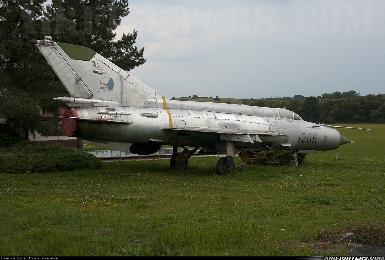 Slovakia - Air Force Mikoyan-Gurevich MiG-21MA 1206 at Ocova - Zvolen (LZOC), Slovakia