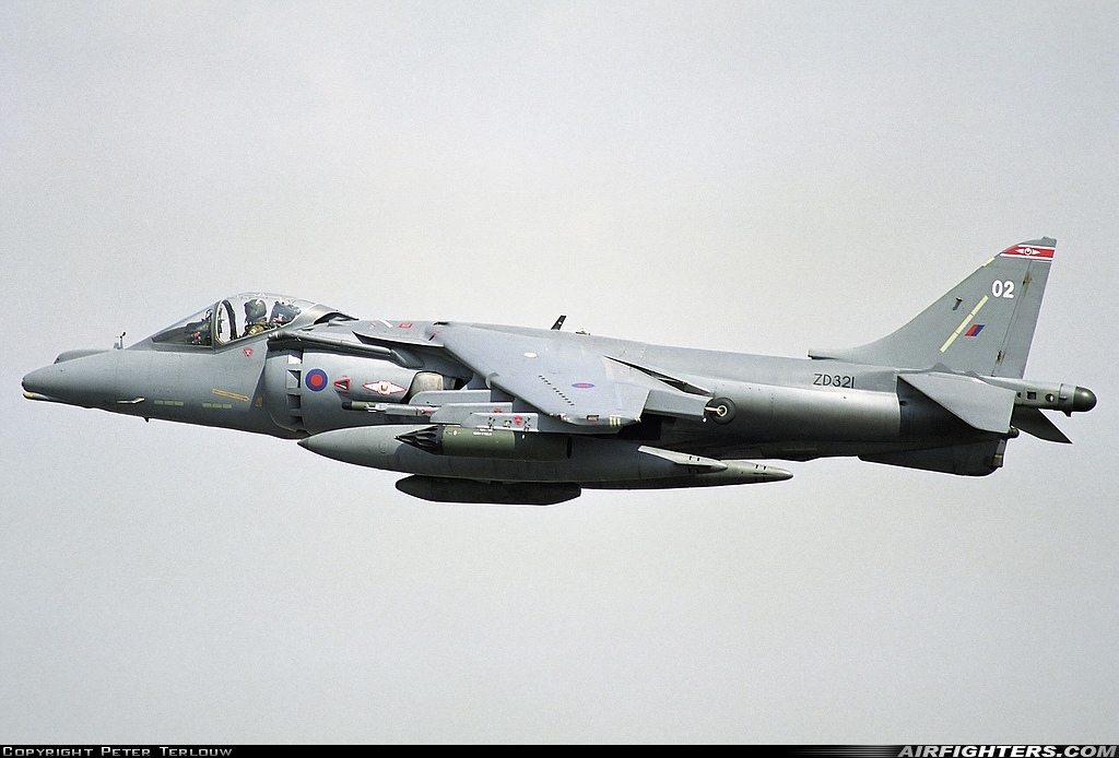 UK - Air Force British Aerospace Harrier GR.7 ZD321 at Fairford (FFD / EGVA), UK