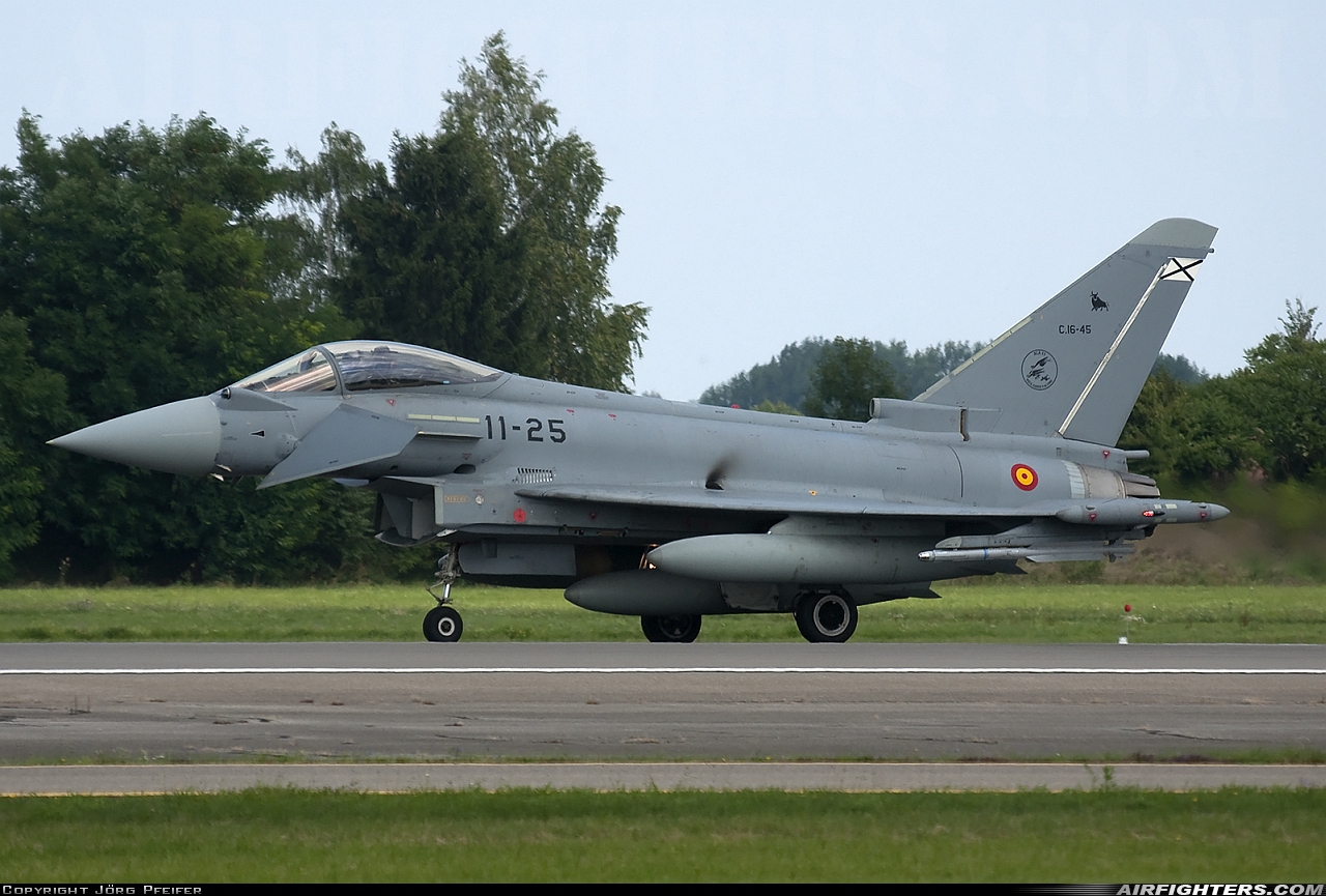 Spain - Air Force Eurofighter C-16 Typhoon (EF-2000S) C.16-45 at Neuburg - Zell (ETSN), Germany