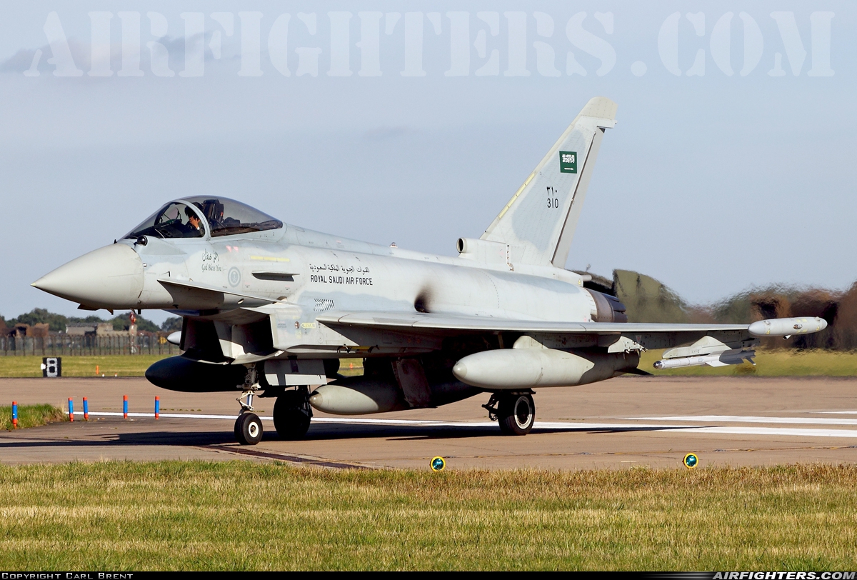 Saudi Arabia - Air Force Eurofighter Typhoon F2 310 at Coningsby (EGXC), UK