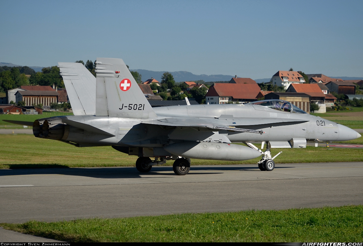 Switzerland - Air Force McDonnell Douglas F/A-18C Hornet J-5021 at Payerne (LSMP), Switzerland